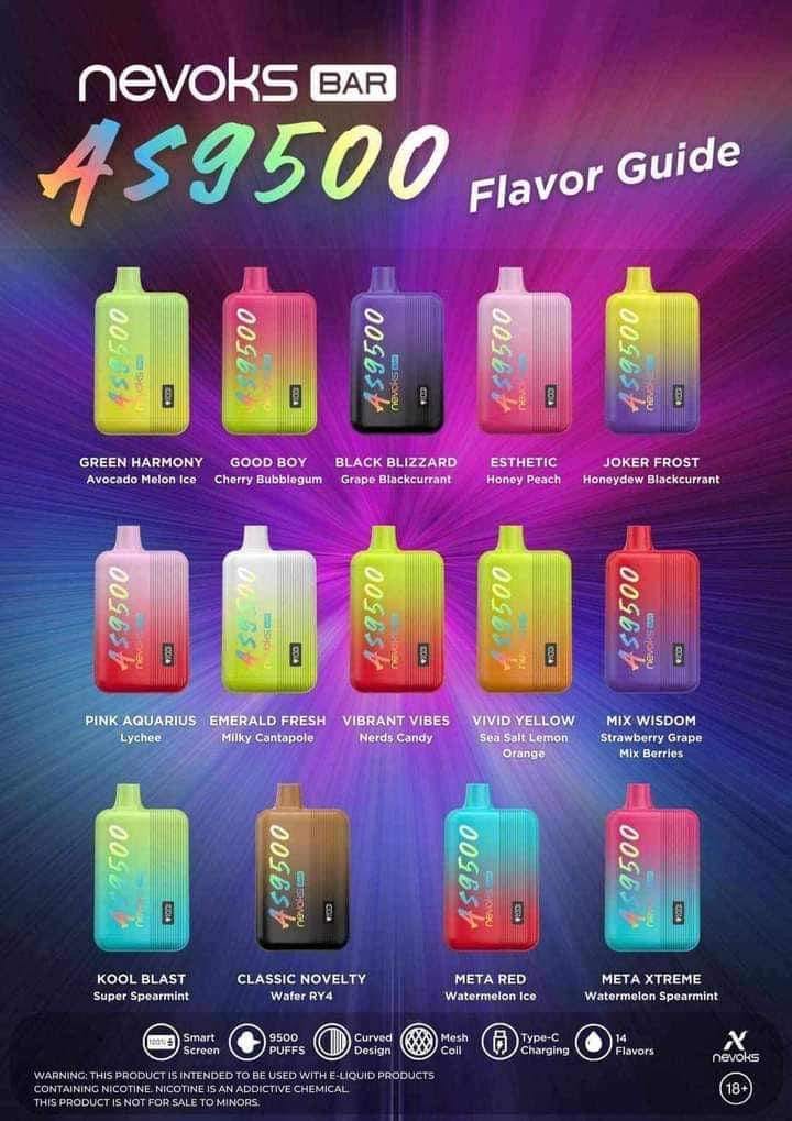 NEVOKS BAR AS9500 PUFFS